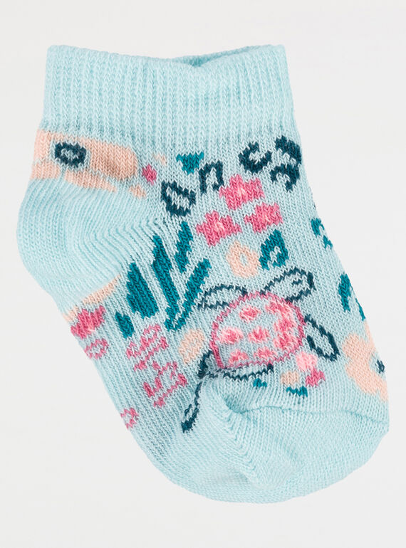 Turquoise Low socks NACELINE / 18E4BFS1SOBC216