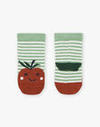 Tomato striped loop socks FACAM / 23E4BGB1SOQ114