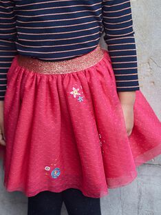 Baby girl pink tulle skirt with stars BRIDOUETTE / 21H2PFM1JUP308