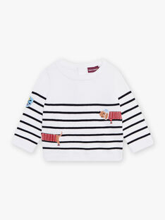 Baby boy's embroidered sailor sweater CAGUSTAVE / 22E1BG81PUL001