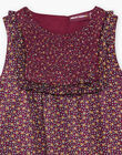 Baby girl flower print dress and bloomer in black CAIVA / 22E1BF92ROBD302