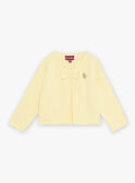 Baby girl pastel yellow bow and polka dot animation cardigan CASABINE / 22E1BFN1CARB115