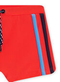Red swimsuit with shark print child boy CYBOXAGE / 22E4PGO1MAIF509