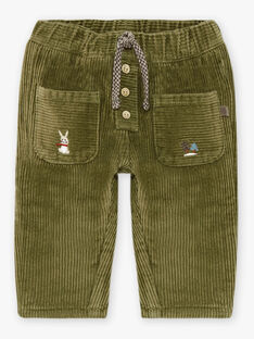 Baby Boy Khaki Corduroy Pocket Pants BASERGIO / 21H1BGO3PAN612