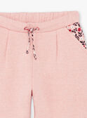 Pink jogging pants child girl BRODETTE / 21H2PF31JGBD314
