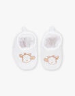 Off white birth slippers with giraffe print FORENT / 23E0AM61CHP000