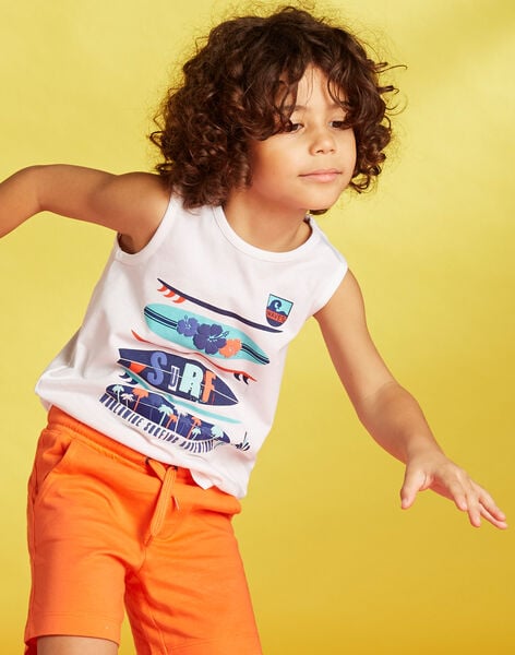 Child boy's surf tank top and shorts set CYOPLAGE1 / 22E3PGS1ENS001