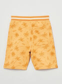 Orange palm-tree print fleece bermuda shorts KRIMONAGE 3 / 24E3PGQ3BER107