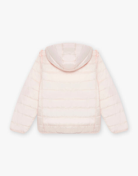 Pale pink reversible down jacket child girl CLADONETTE / 22E2PFG1D3E301