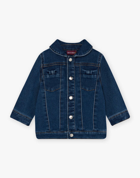 Baby girl's denim jacket with knotted details CIMELISSA / 22E1BFG1VESP269