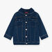 Baby girl's denim jacket with knotted details