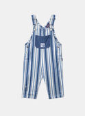 Blue and white denim dungarees with stripe print LADEREK / 24H1BGJ1SALP274