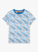 Blue shark print t-shirt FLYCHOAGE / 23E3PGR2TMCC226
