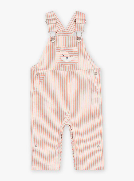 Vanilla long dungarees with stripe print GABILLY / 23H1BG71SAL114