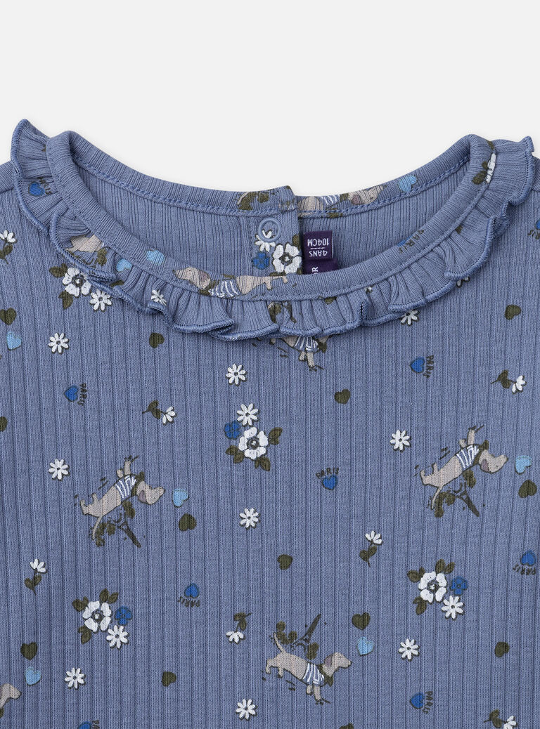 Greyish blue TEE SHIRT LS NURIBETTE / 25H2PFQ2TML205