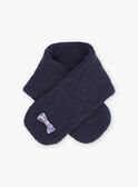 Navy blue cable-knit scarf GIDAISY / 23H4BF52ECH622