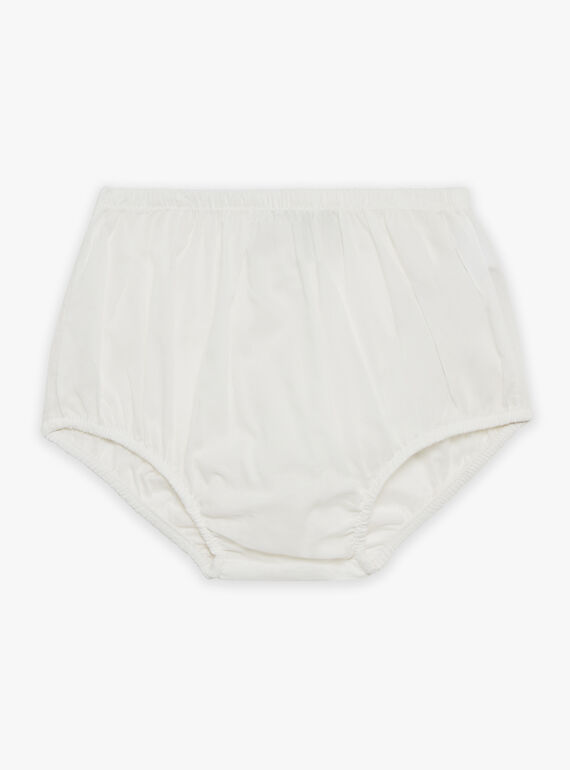 Ecru dress and panties in woven poplin FAURSULINE / 23E1BFP1ROB001