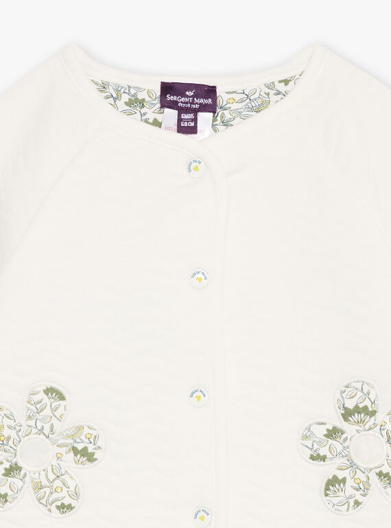 Reversible ecru cardigan in tubique GACOLINE / 23H1BF81CAR001