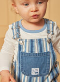 Blue and white denim dungarees with stripe print LADEREK / 24H1BGJ1SALP274