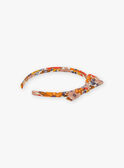 Orange floral print headband DUBELETTE / 22H4PFB3TET001