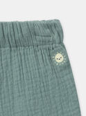 Dark Turquoise Double Gauze Cotton Shorts KAVICTOR / 24E1BGR1SHOG600