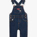 baby boy contrast stitched denim overalls