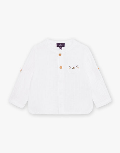Off white plain cotton gauze shirt FAGEORGE / 23E1BGD1CHM001
