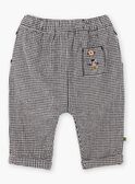 Baby boy's black and white checkered pants BADARIUS / 21H1BG21PAN090
