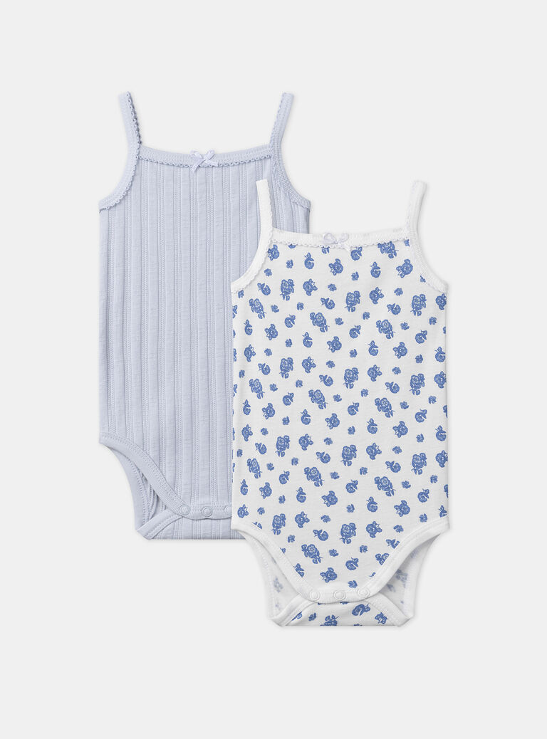 Water blue BODYSUIT TANK TOP x2 Water blue BODYSUIT TANK TOP x2 MEJULIETTE / 25E5BF41DEK213