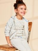 Vanilla and blue floral print jogging top FRIVIETTE / 23E2PFJ2JGH114