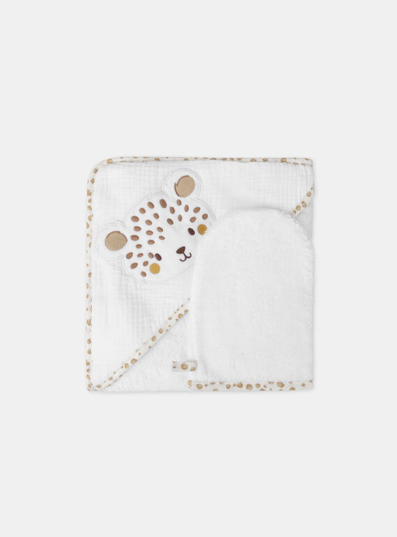 White HOODED BATH TOWEL - (BATH) MITT MOHAN / 25E0AM12POI000