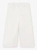 Child girl ecru wide leg jeans CILOUETTE / 22E2PF81PAN001