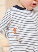 Off white striped sleep suit FEDIDI / 23E5BG22GRE001