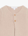 Baby boy beige knit cardigan DOGAN / 22H0CG11GIL007