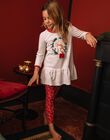 Christmas print velvet pajama top and pants set DOUFRETTE / 22H5PF71CHN001