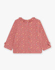 Long sleeve blouse with old pink floral print DAKELLY / 22H1BFR1TEED332