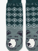 Bottle-green non-slip socks GLEPATAGE / 23H4PGQ1SOAG611