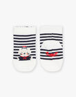 Navy and white striped socks FAKRISTO / 23E4BGC1SOQ001