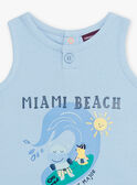 Baby boy blue tank top with surf motif CAYVAN / 22E1BGV2DEBC218