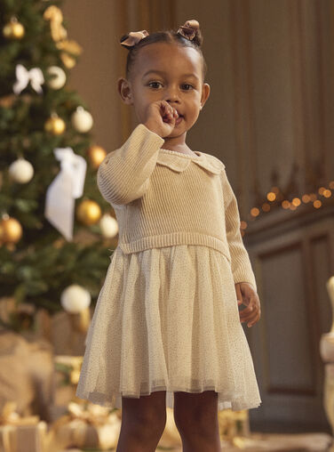 Beige DRESS NAZOLA / 25H1BFY1ROB080