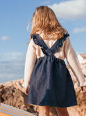 Embroidered denim dress child girl CARLETTE / 22E2PF71CHSP274