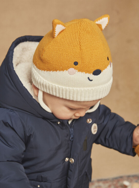 White and honey knit cap GICOCO / 23H4BG53BON107