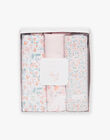 Set of 3 pink printed diapers birth girl CORANE / 22E0AFC1LAN301