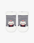 Navy and white striped socks FAKRISTO / 23E4BGC1SOQ001