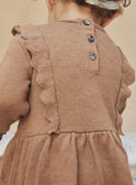 Mottled brown dress in fancy knit GAROMANE / 23H1BFR1ROBI816