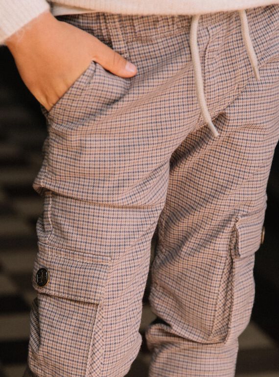 Houndstooth pattern cargo pants DEDOUAGE / 22H3PGR2PANI814