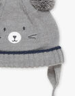 Grey knitted animal face hat DIOSON / 22H4BGM2BON942