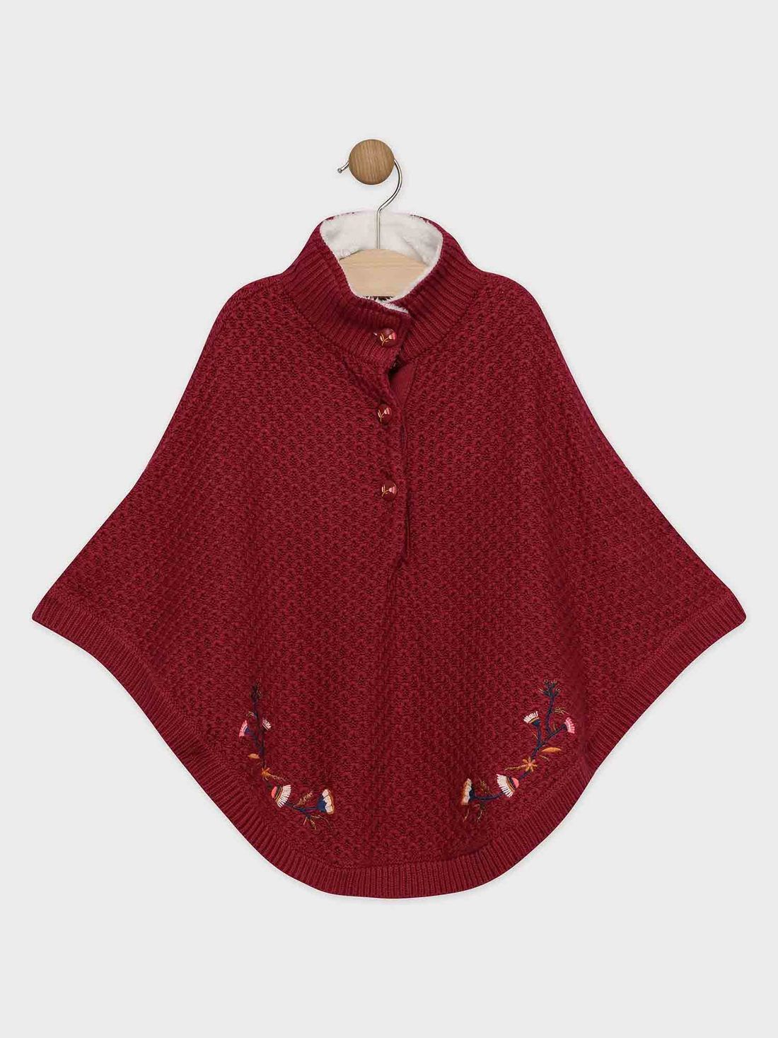 tricot poncho fille