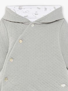 Reversible hooded jacket in tubular cotton sage green birth mixed COLMAN / 22E0CMC1VESG610