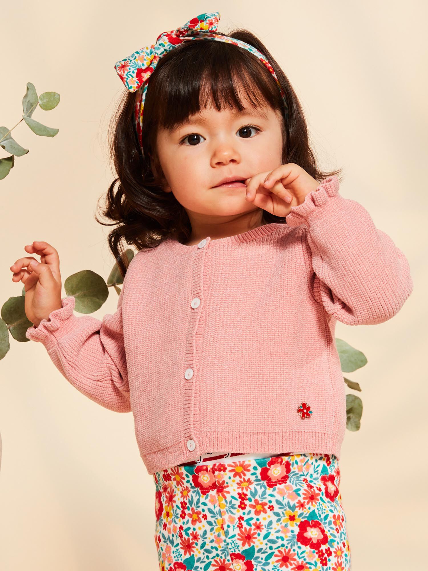 Pink knit vest Girl Sergent Major